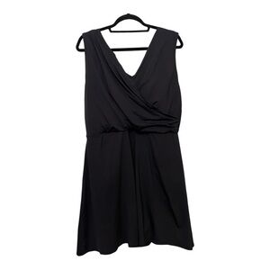 Lands' End Elegant Black One-Piece Swim Dress
